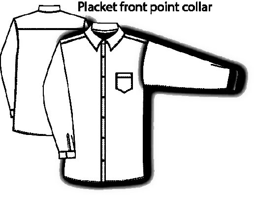 KNTC Kids School Uniforms Placket Front Point Collar