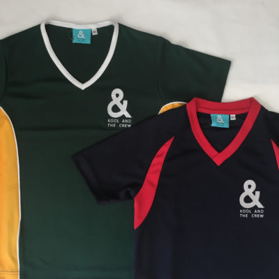 Custom made embroidered printed Jersey shirt kool and the crew promotional merchandise